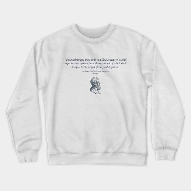 Satirical Archimedes - Light Crewneck Sweatshirt by TenkenNoKaiten